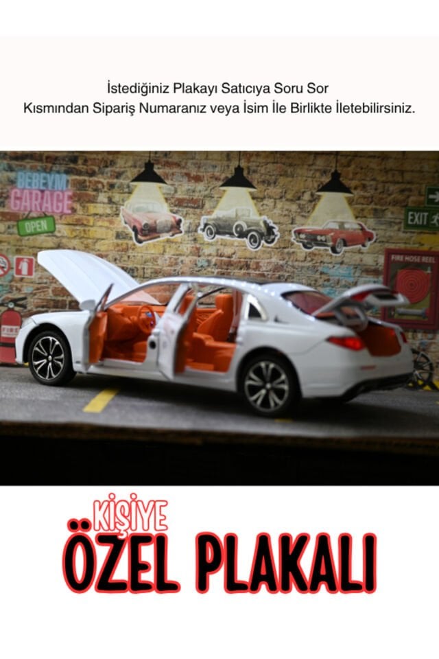 MERCEDES C200 METAL ARABA 1:24 BEYAZ