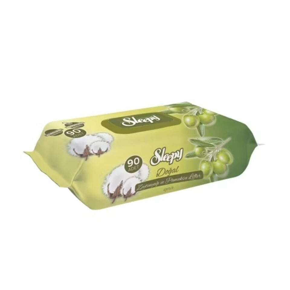 Sleepy Zeytinyağı ve Pamuksu Lifler Islak Mendil