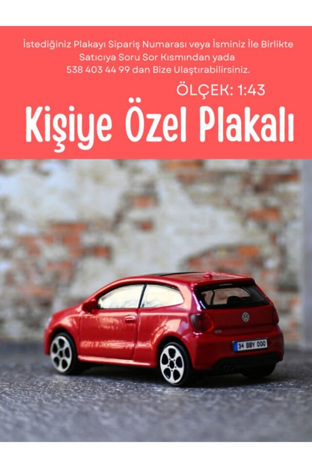 BRAGO 1:43 POLO METAL ARABA KIRMIZI