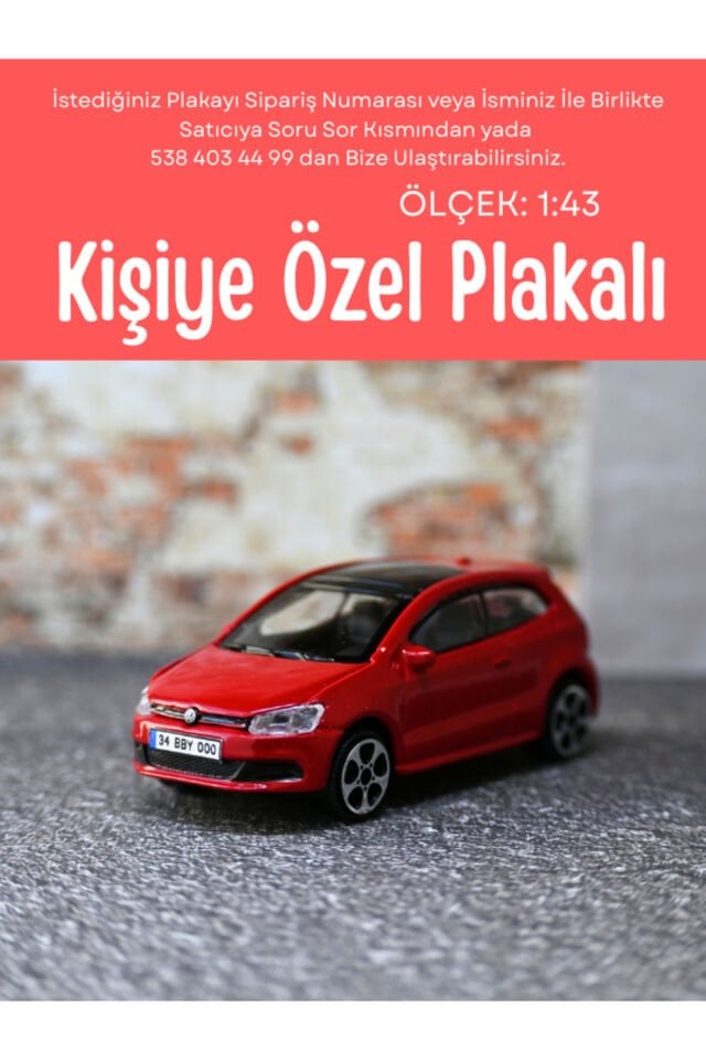 BRAGO 1:43 POLO METAL ARABA KIRMIZI
