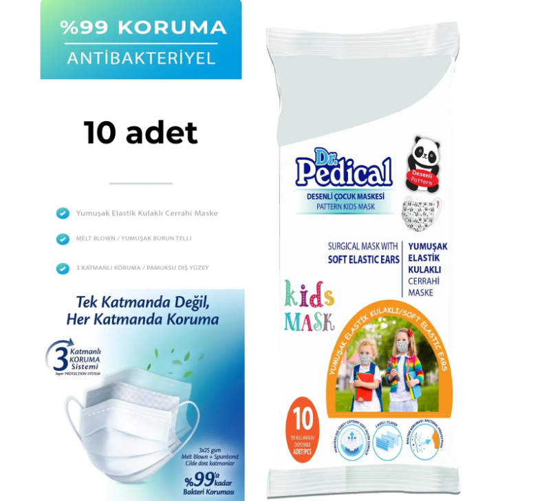 Dr. Pedikal Maske Çocuk 10'lu