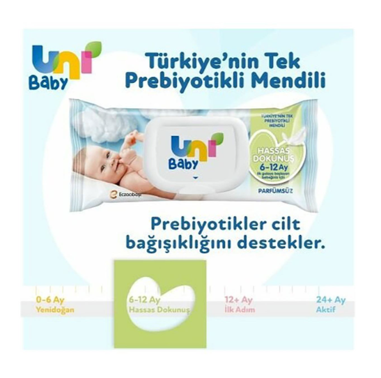 Uni Baby Hassas Dokunuş Islak Mendil 3x52