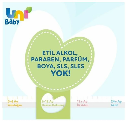 Uni Baby Hassas Dokunuş Islak Mendil 3x52