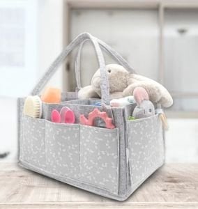 Babyjem Keçe Anne Bebek Bakım Çantası Somon Çiçek 772