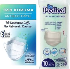 Dr. Pedikal Yetişkin Maske 10'lu