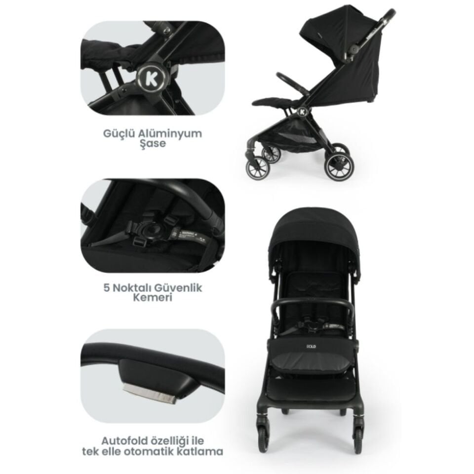 Kanz Bold Bebek Arabası Ironblack