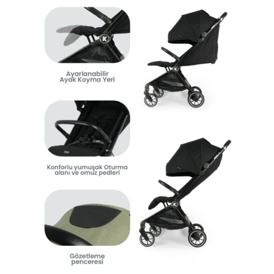 Kanz Bold Bebek Arabası Ironblack