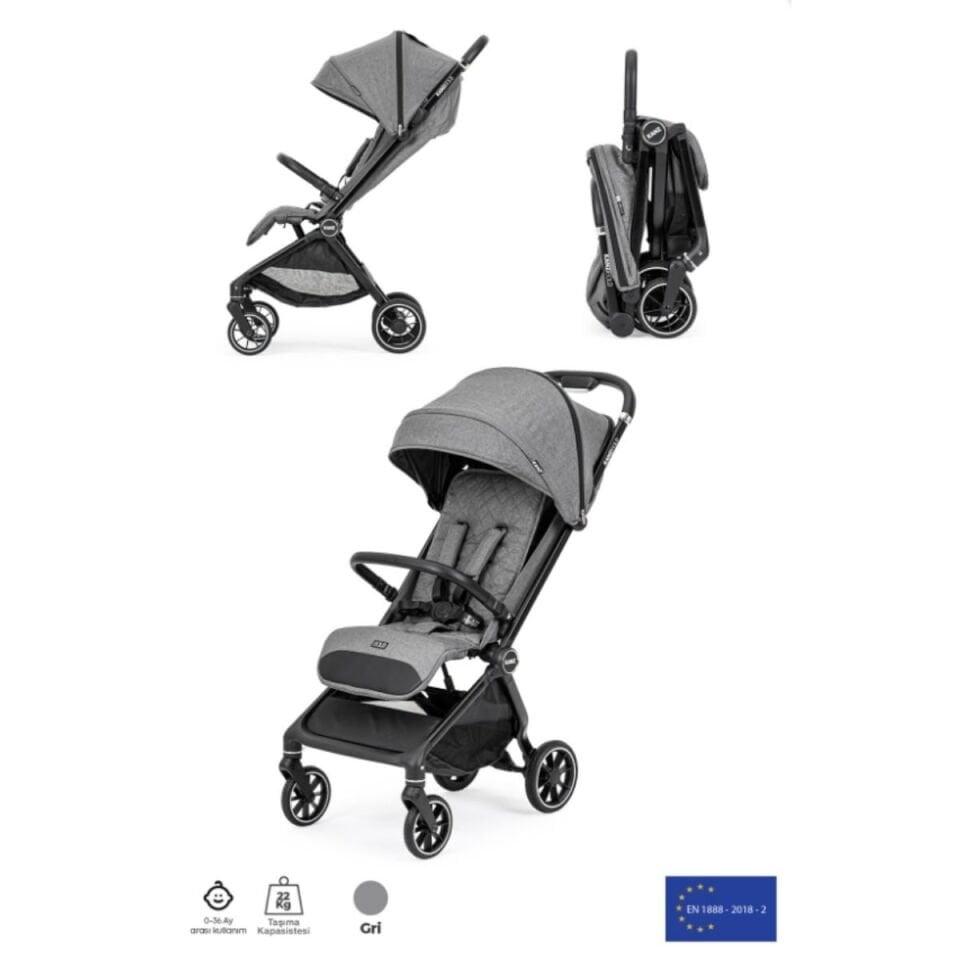 Kanz Bold Bebek Arabası Steel Grey