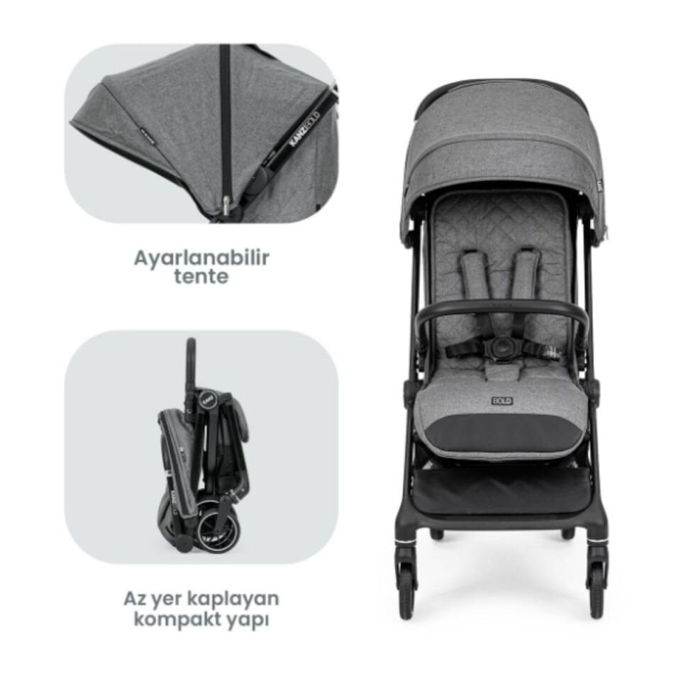 Kanz Bold Bebek Arabası Steel Grey