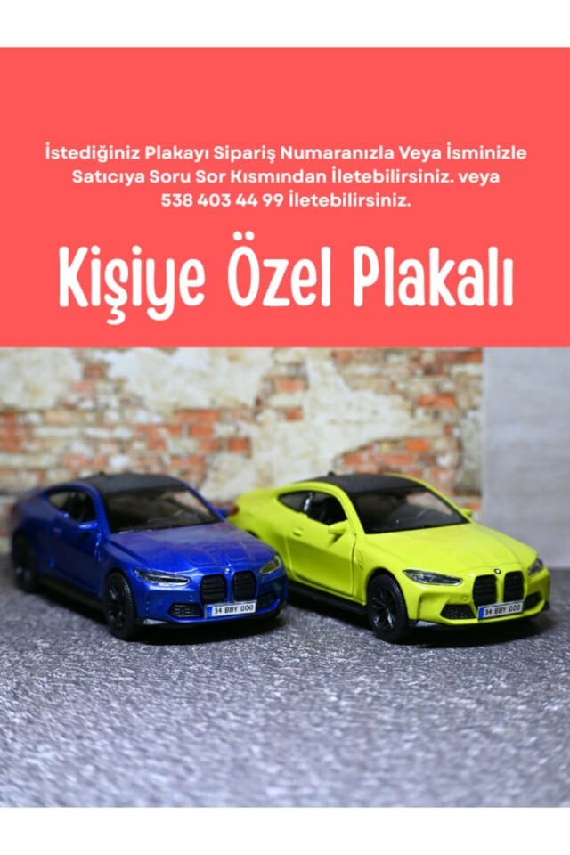 WELLY BMW M4 2Lİ METAL ARABA YEŞİL VE MAVİ