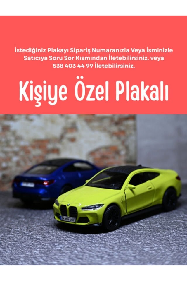 WELLY BMW M4 2Lİ METAL ARABA YEŞİL VE MAVİ