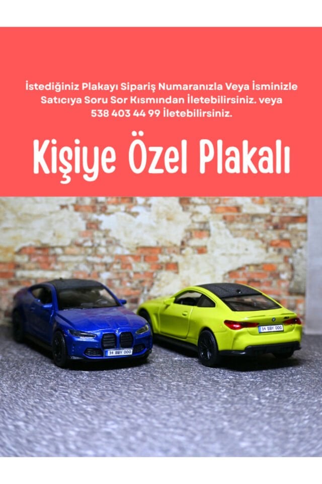 WELLY BMW M4 2Lİ METAL ARABA YEŞİL VE MAVİ
