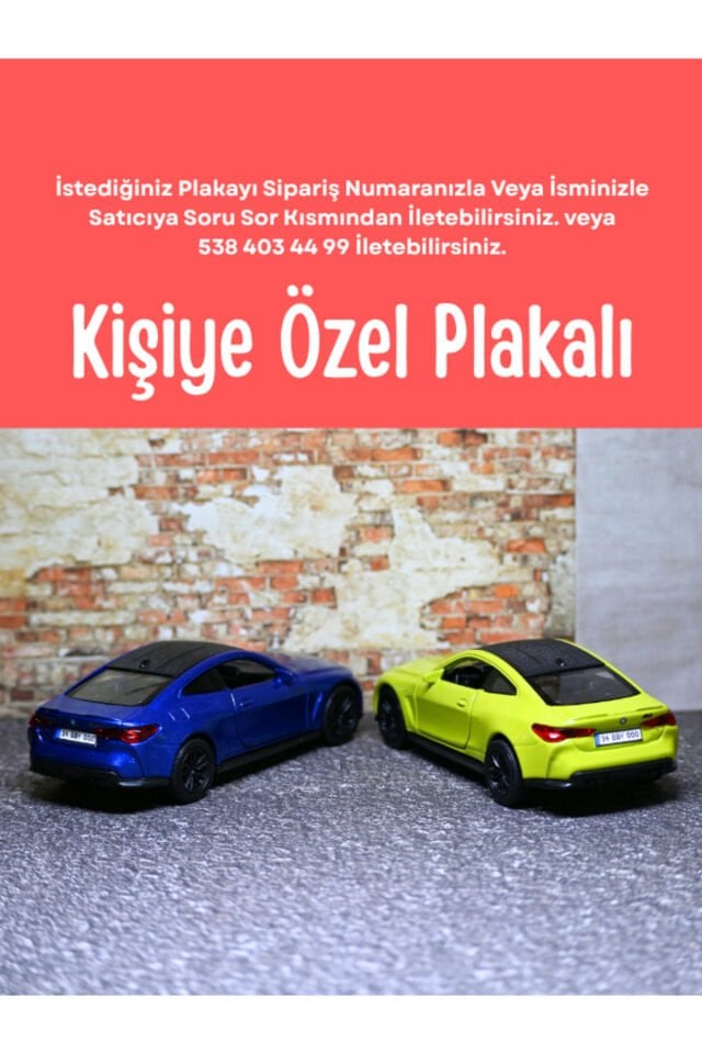 WELLY BMW M4 2Lİ METAL ARABA YEŞİL VE MAVİ