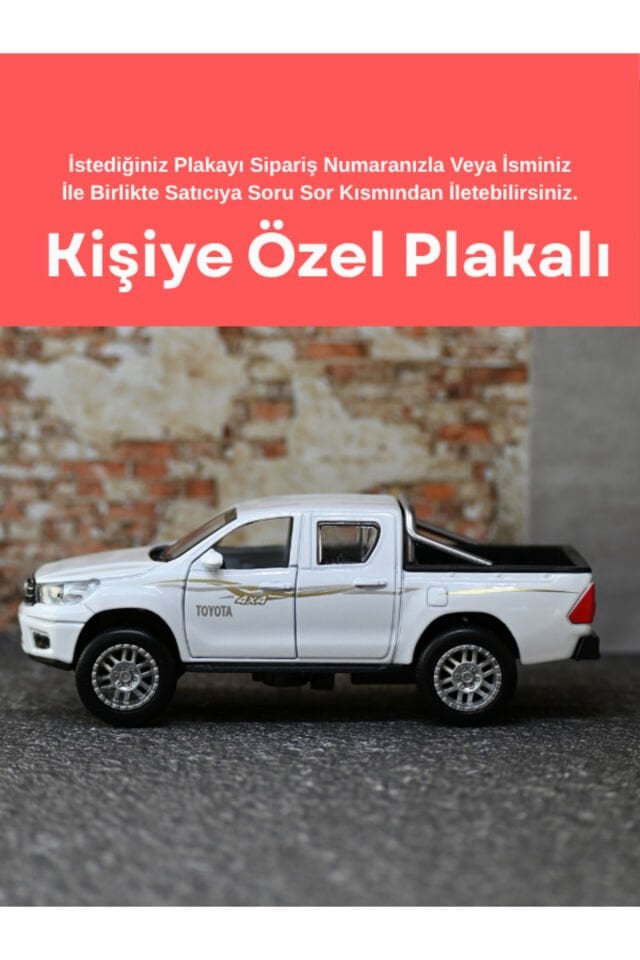 TOYOTA HİLUX METAL OYUNCAK ARABA BEYAZ