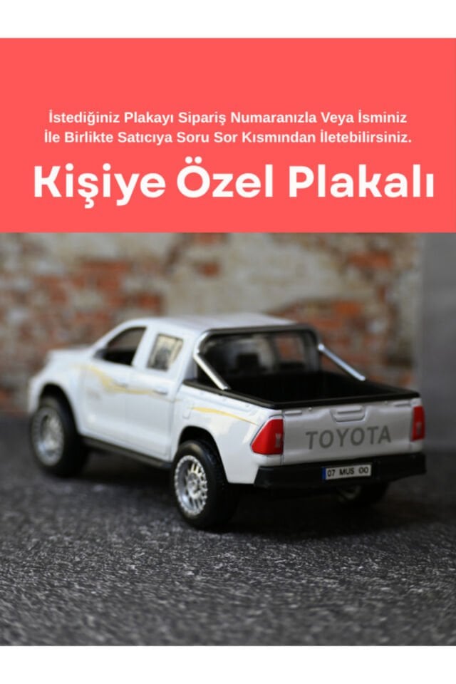 TOYOTA HİLUX METAL OYUNCAK ARABA BEYAZ