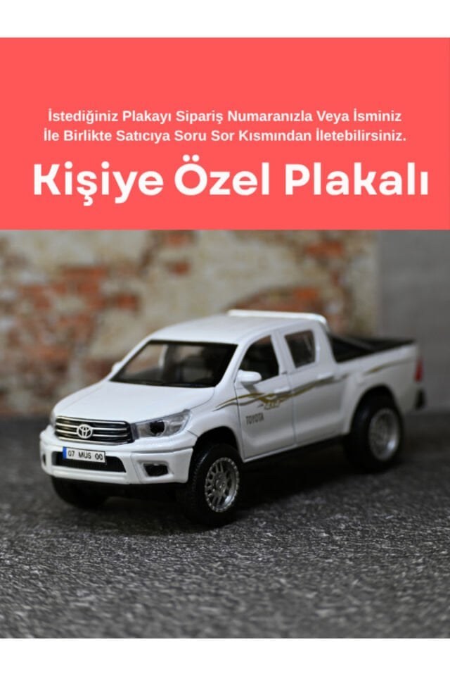 TOYOTA HİLUX METAL OYUNCAK ARABA BEYAZ