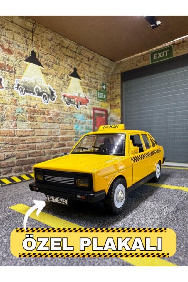 Kişiye Özel Plakalı Taksi Murat 131 Metal Araba -