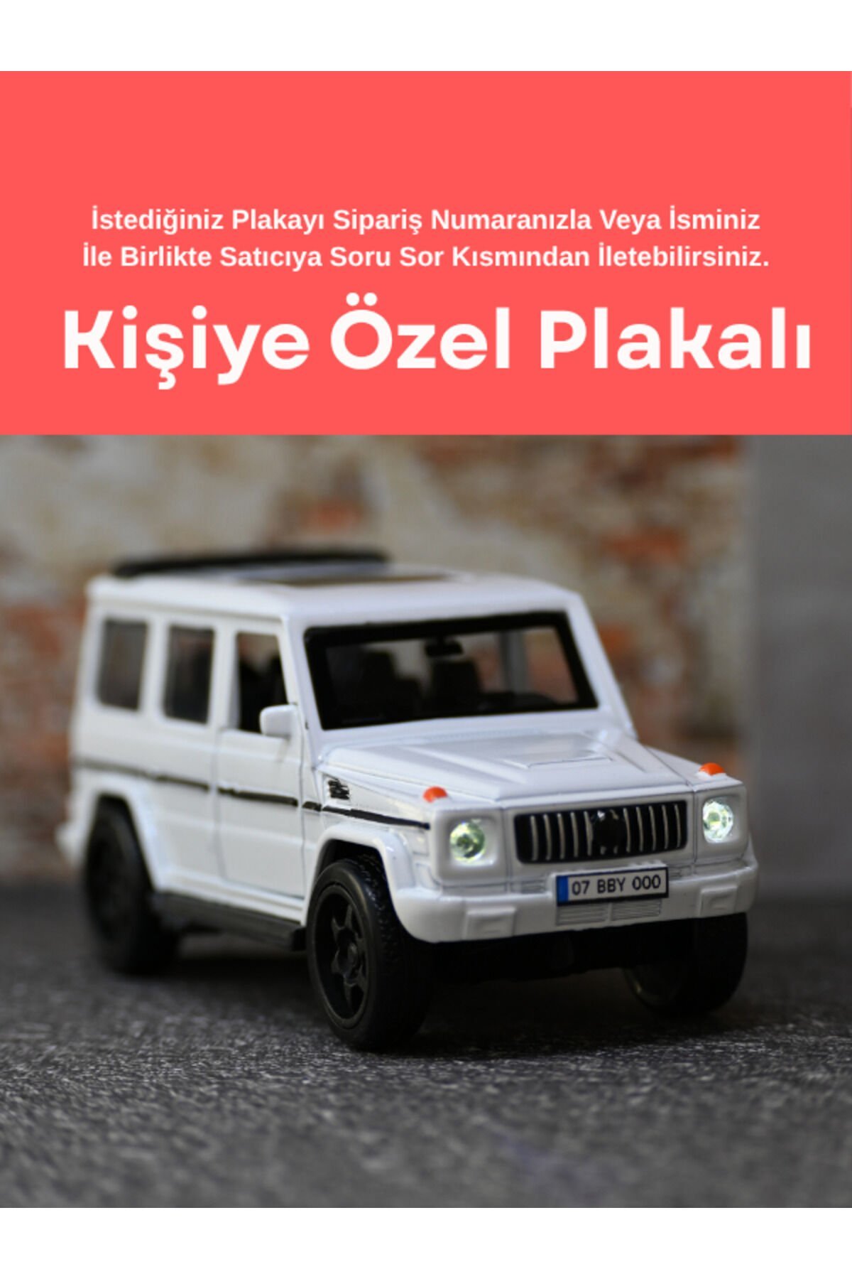 MERCEDES G63 METAL OYUNCAK ARABA BEYAZ