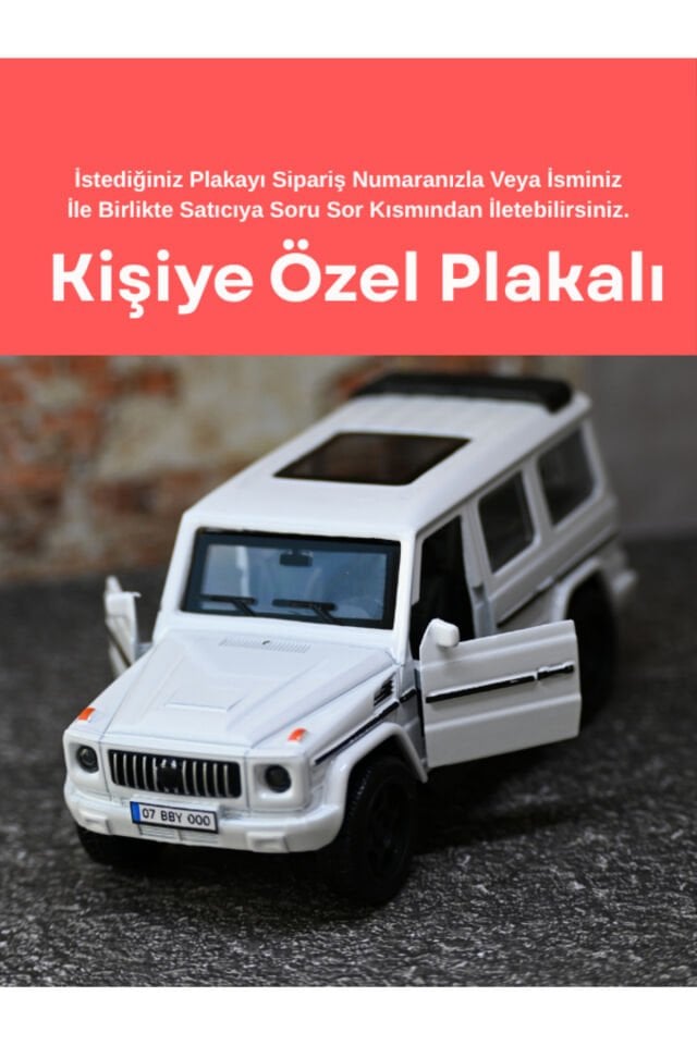 MERCEDES G63 METAL OYUNCAK ARABA BEYAZ