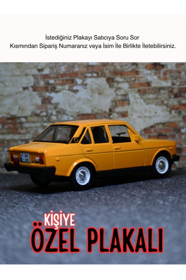 Kişiye Özel Plakalı Metal Araba Murat 131 BBYBIR13