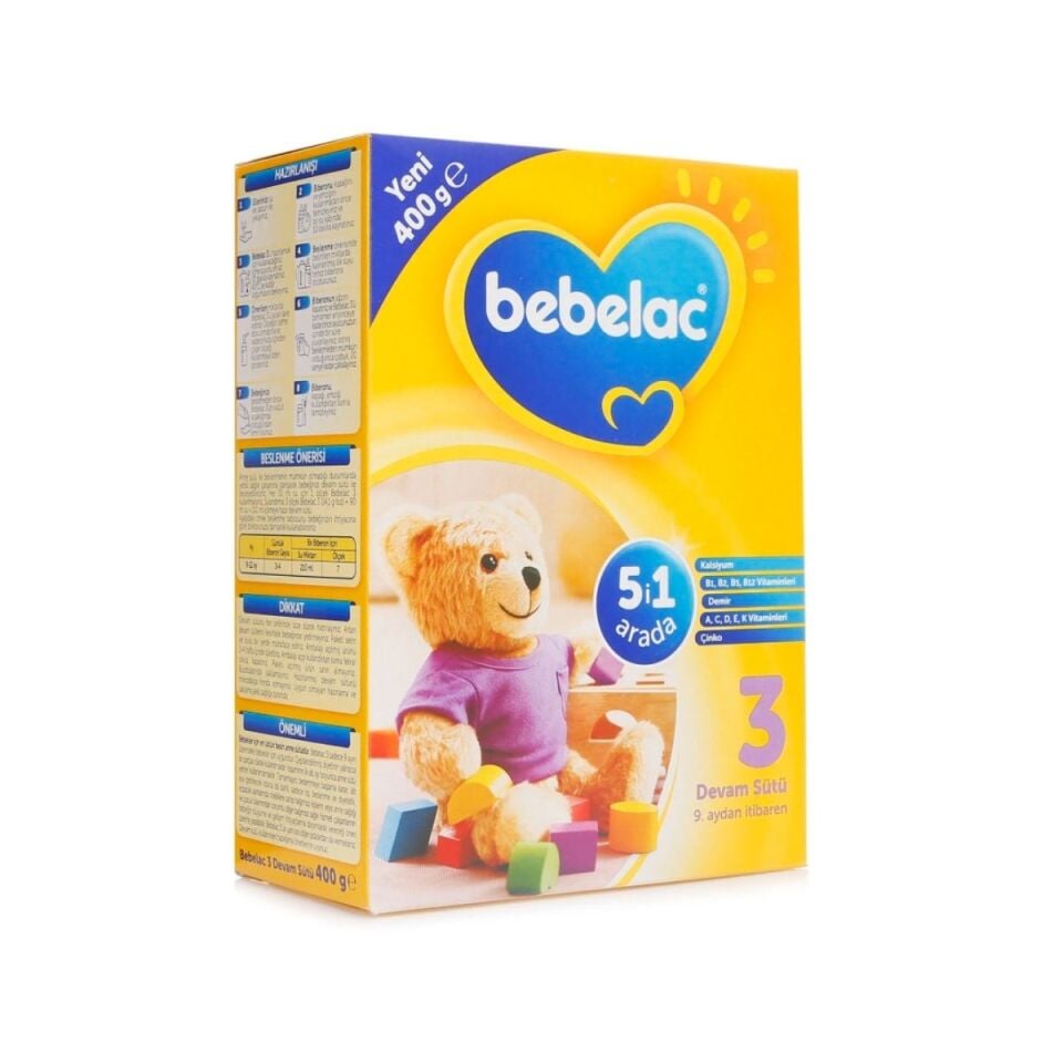 Bebelac 3 Numara Devam Sütü 400 gr 9-12 Ay