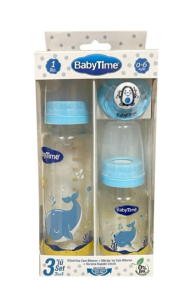 Babytime Cam 3'lü Set Pembe Mavi BT207