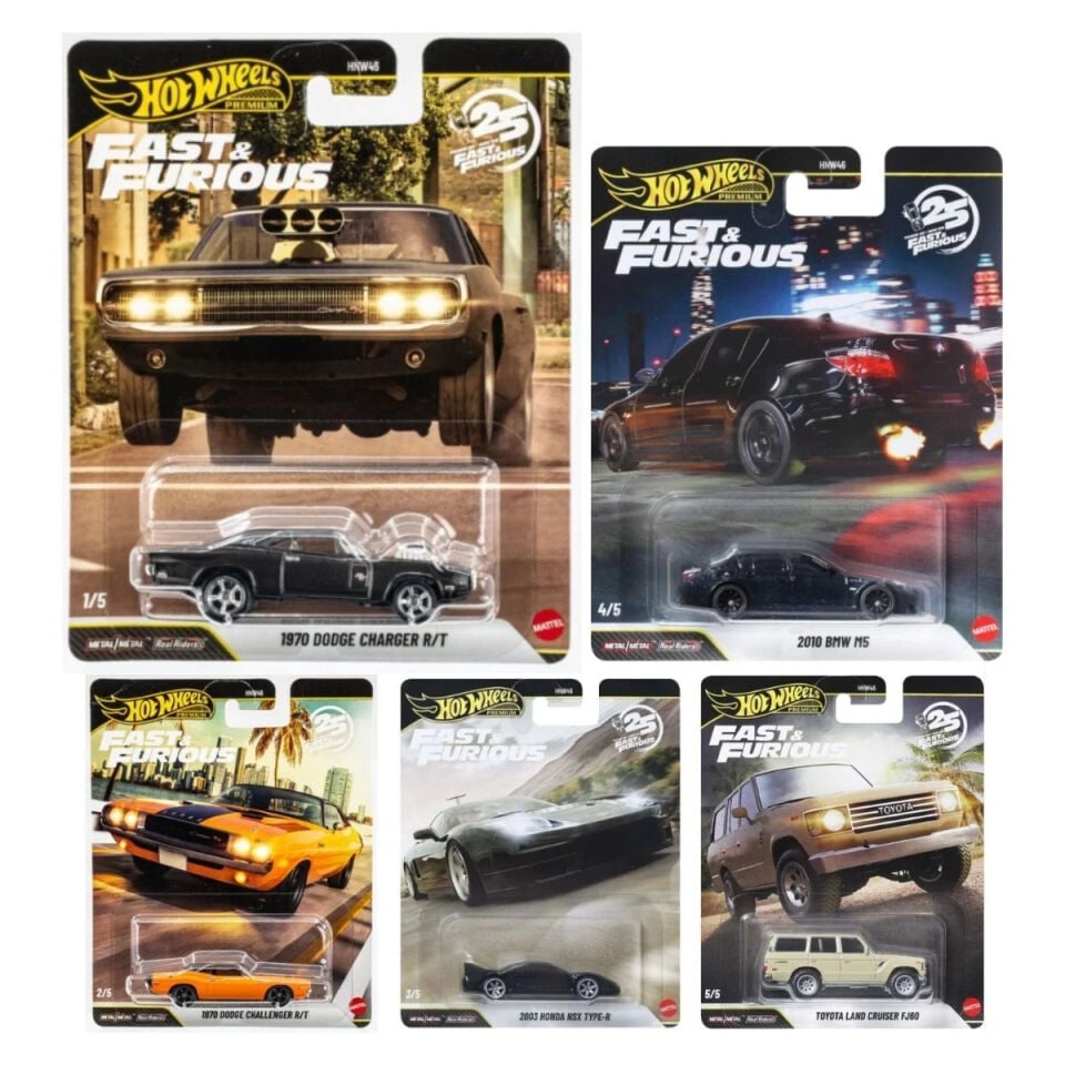 Hot Wheels Fast Furious 5li Set HNW46