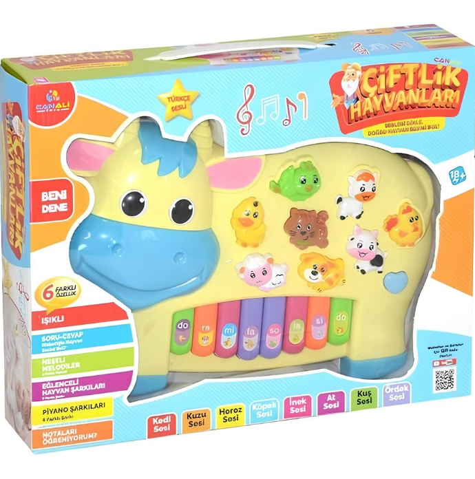 TURKCE HAYVAN SESLI PIYANO INEK 24