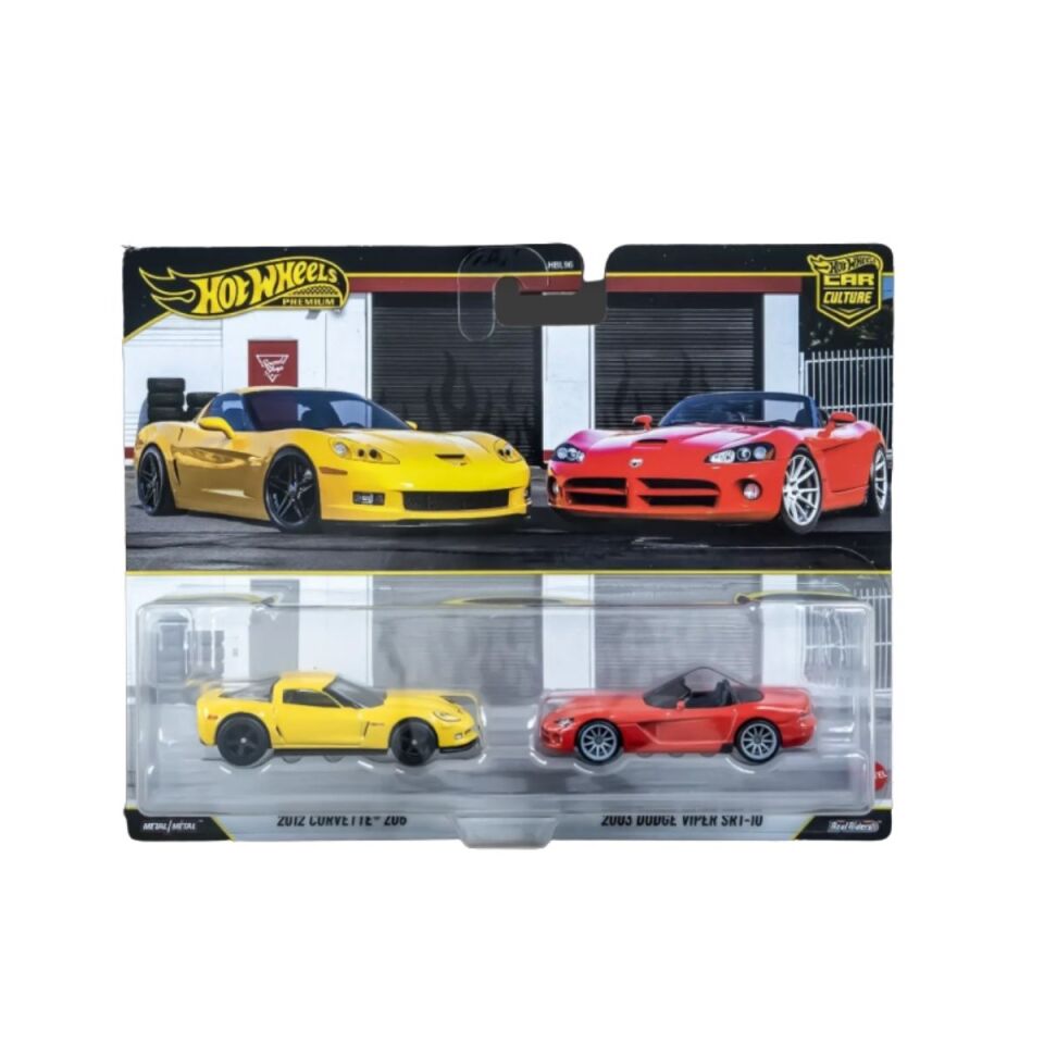 Hot Wheels HBL96 2li Set Corvette + Dodge