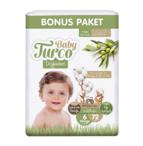 Babyturco Doğadan Bonus Cırtlı Bebek Bezi 6 (XL) Beden-72 Adet