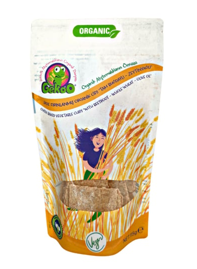 Gekoo Organik Fırınlanmış Cips Tam Buğday Zeytinyağlı 115g