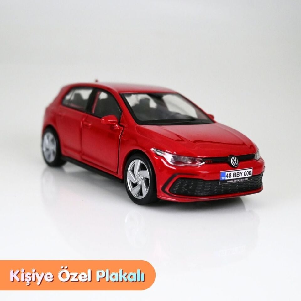 Volkswagen Golf 8 Oyuncak Araba - Kişiye Özel Plakalı