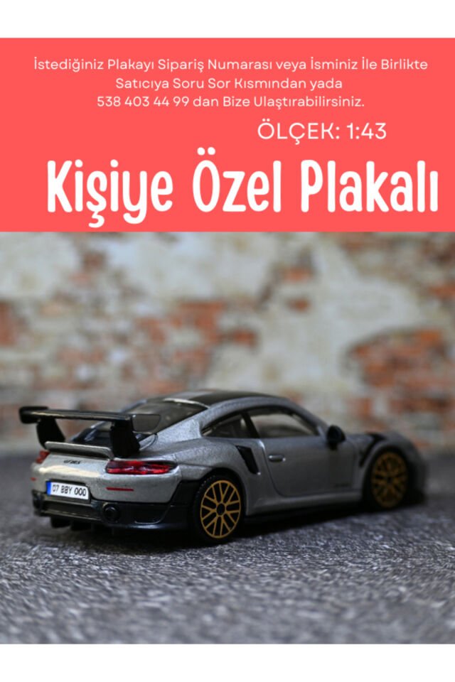 BRAGO 1:43 PORSCHE 911 METAL ARABA GRİ