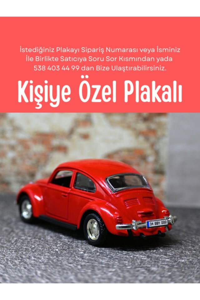 KLASİK VOS VOS METAL ARABA KIRMIZI