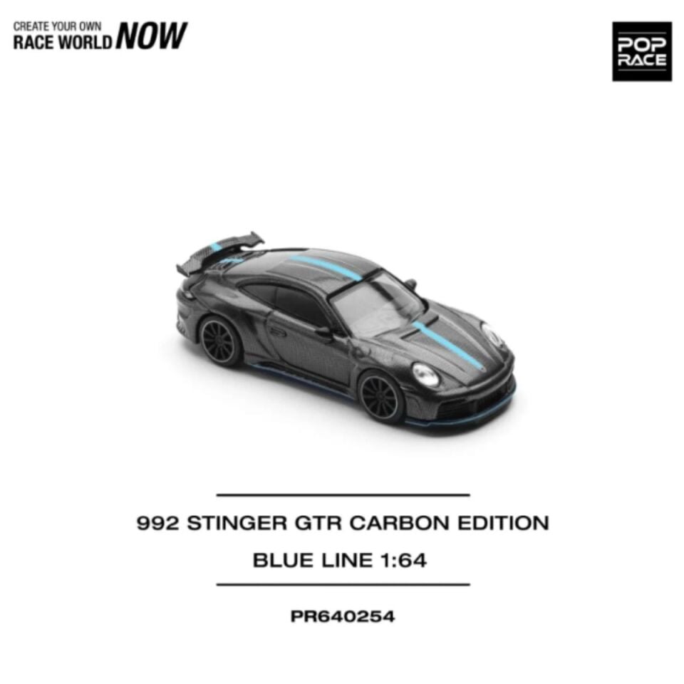 Pop Race Porsche 911 992 Stinger GTR 1:64 Diecast Model Araba PR64-254