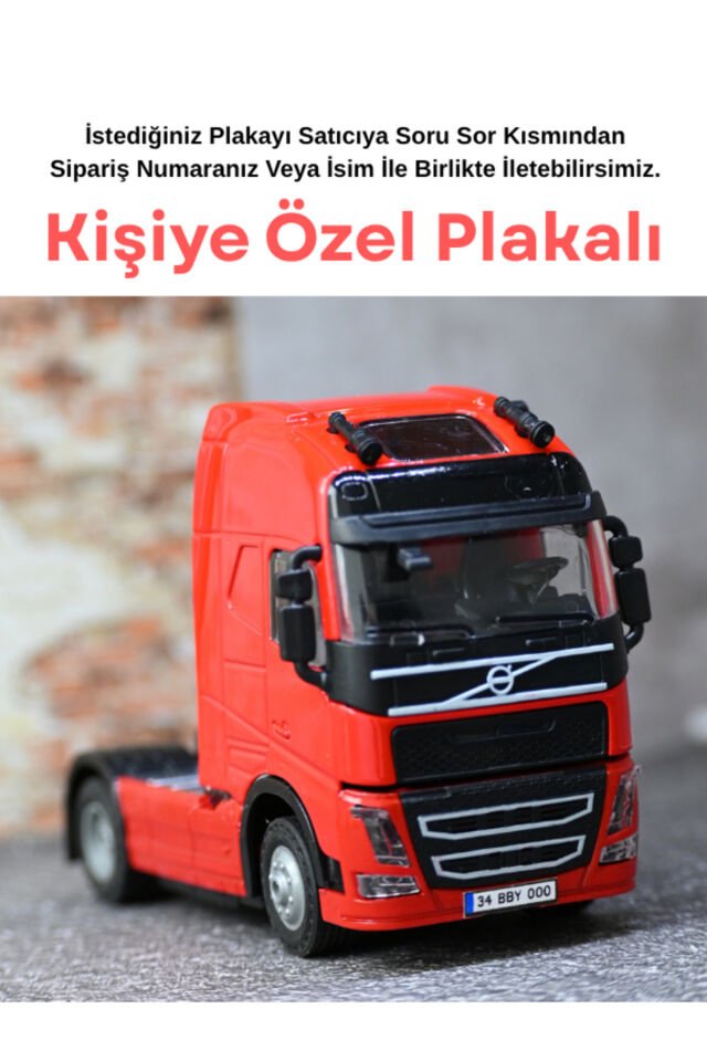 VOLVO METAL TIR IŞIKLI VE SESLİ KIRMIZI