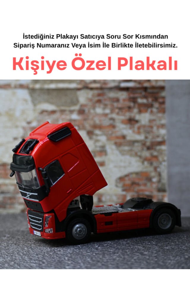 VOLVO METAL TIR IŞIKLI VE SESLİ KIRMIZI