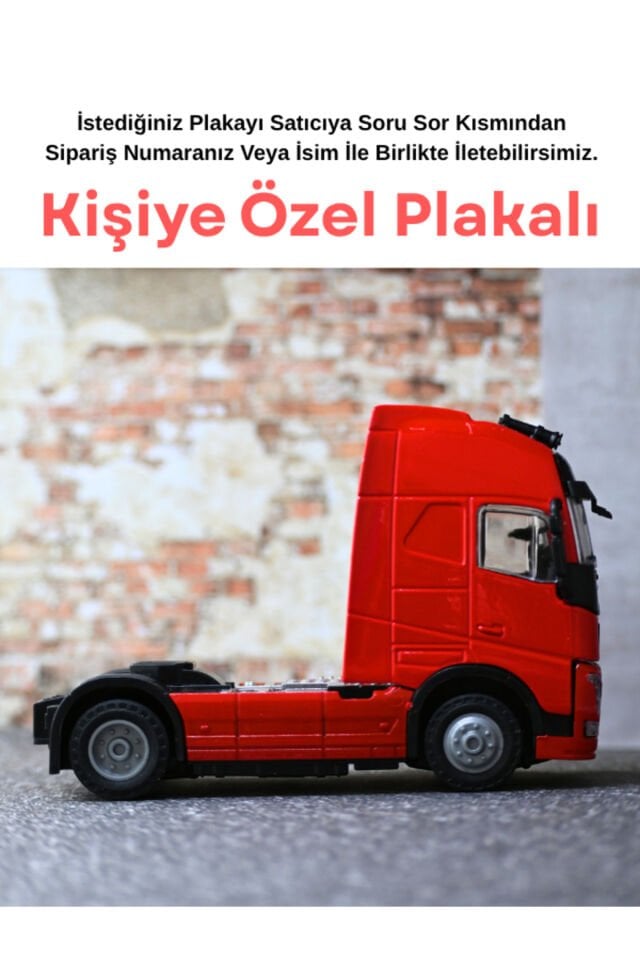 VOLVO METAL TIR IŞIKLI VE SESLİ KIRMIZI