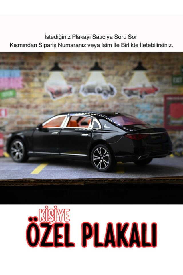 MERCEDES C200 METAL ARABA 1:24 SİYAH