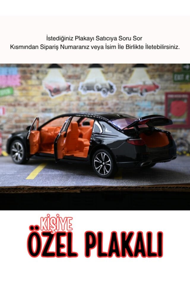 MERCEDES C200 METAL ARABA 1:24 SİYAH