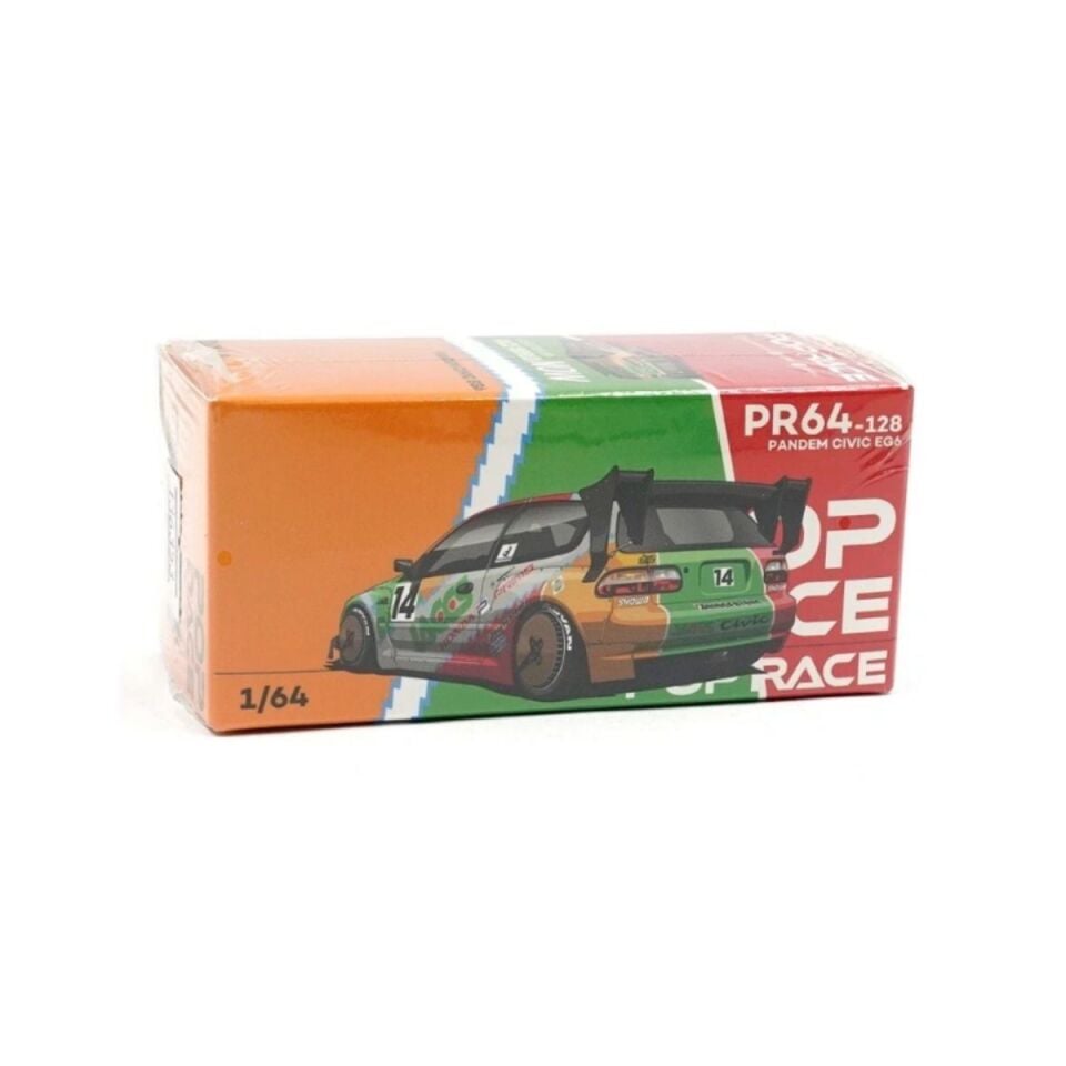 Pop Race Pandem Honda Civic EG6 1:64 Diecast Model Araba PR64-228