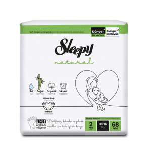 Sleepy Natural Cırtlı Bebek Bezi 2 (Mini) Beden-68 Adet