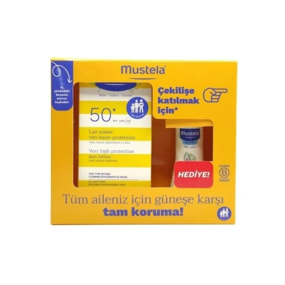 Mustela Güneş Losyonu 100 ml + Mustela Hydra Bebe 50 ml