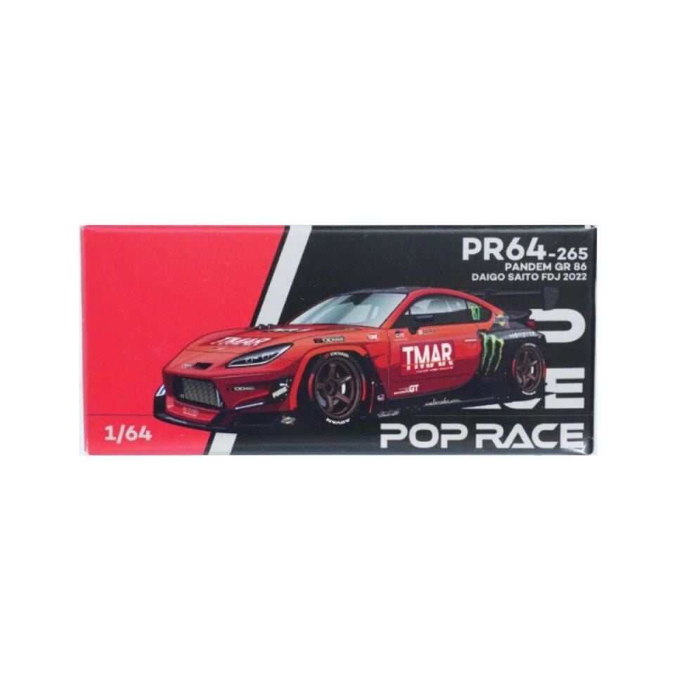 Pop Race Toyota GR86 Pandem Daigo Saito FDJ 202 1:64 Diecast Model Araba PR64-265