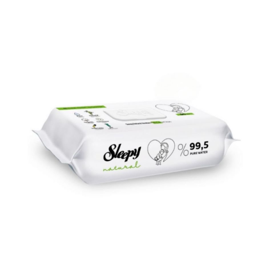 Sleepy Islak Mendil Natural 90'lı