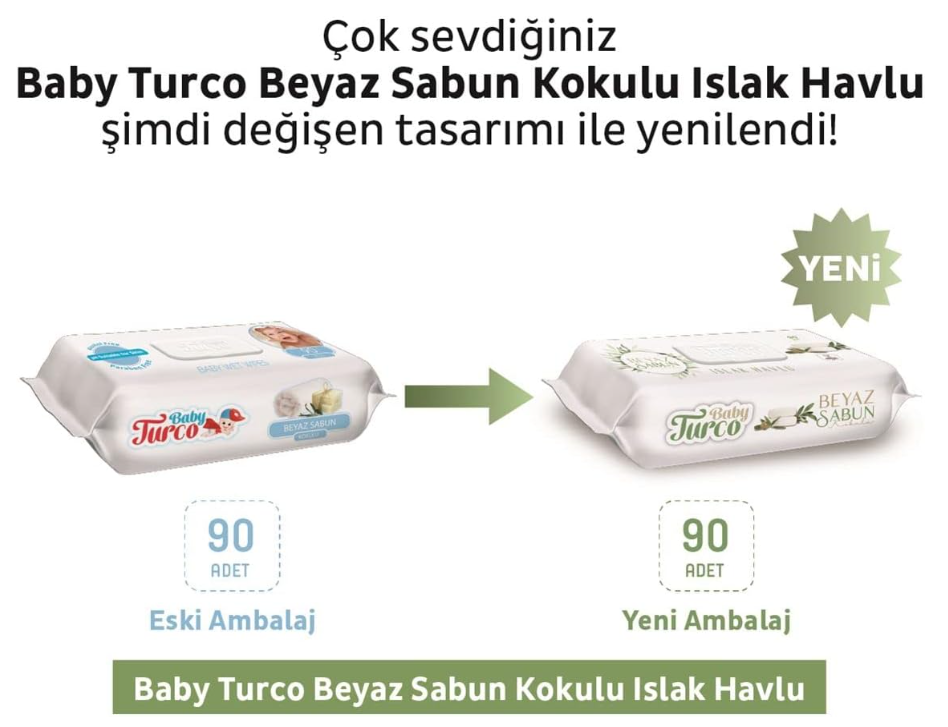 Babyturco Beyaz Sabun Islak Mendil 90'lı