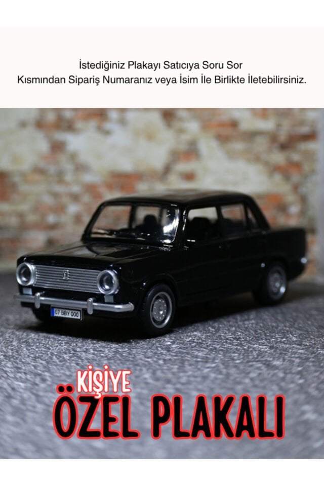 Kişiye Özel Plaka Murat 124 Metal Araba Işıklı Ve