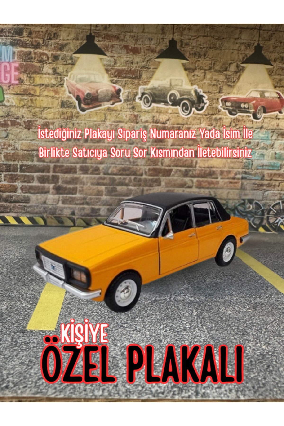 Kişiye Özel Plakalı Metal Anadol Çek Bırak Işıklı