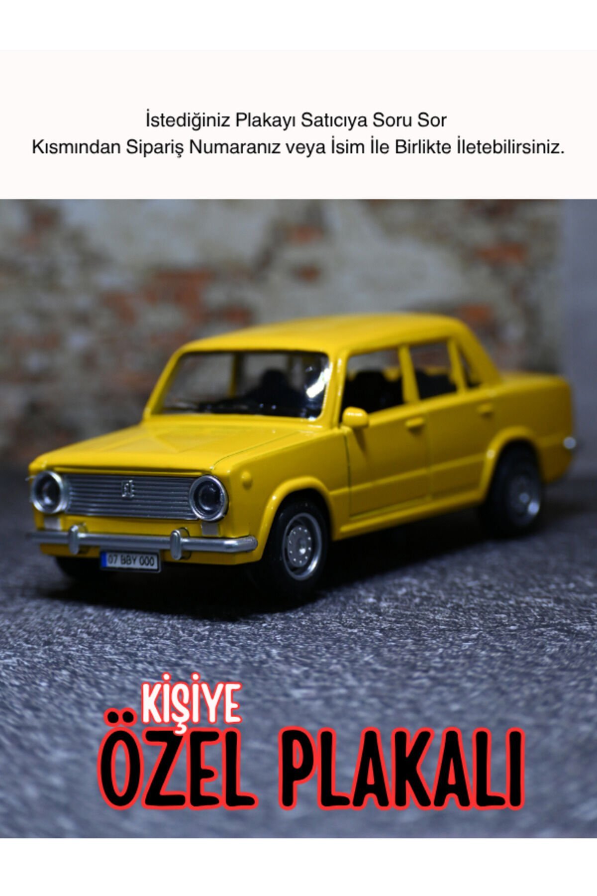 Kişiye Özel Plakalı Murat 124 Metal Araba Koleksiy