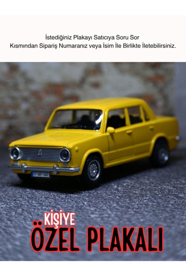 Kişiye Özel Plakalı Murat 124 Metal Araba Koleksiy